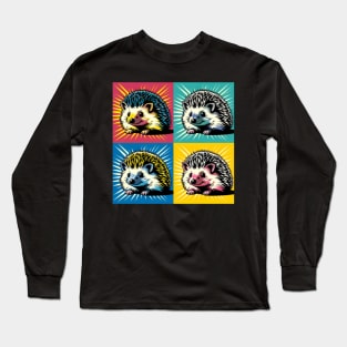 Pop Hedgehog Art - Cute Hedgehogs Long Sleeve T-Shirt